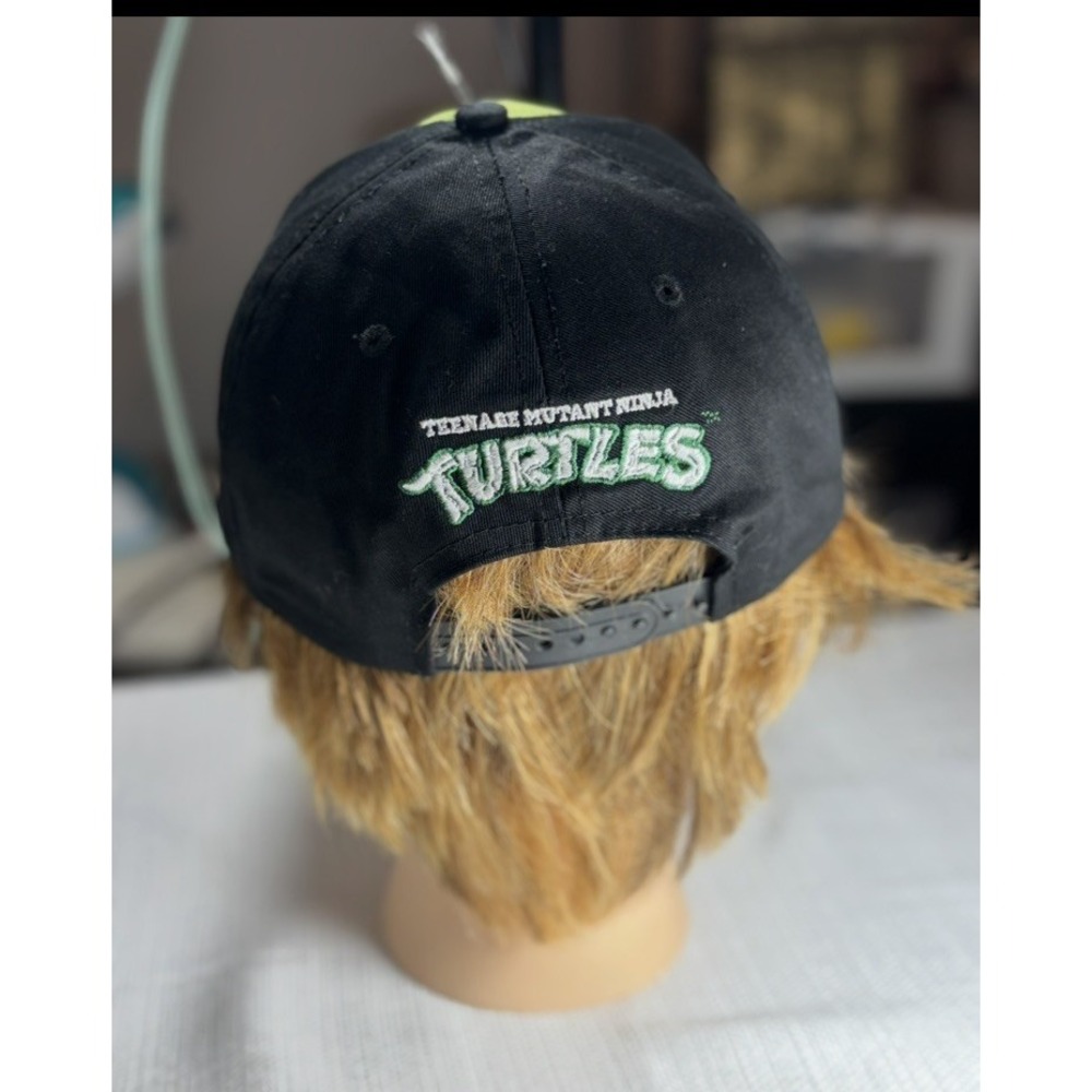 VTG Teenage Mutant Ninja Turtles Baseball Cap Blk Green Nickelodeon 2013 - Picture 2 of 4
